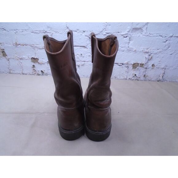 Red Wing Pecos 2231 SAFETY TOE PULL-ON BOOTS Brown Mens 10.5 D Steel Toe Work main image 4